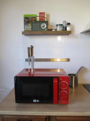 Cuisine ou kitchenette dans l'établissement Gîte les Bois - 45 m2