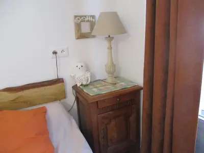 Un ou plusieurs lits dans un hébergement de l'établissement Gîte les Bois - 45 m2