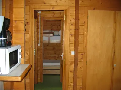 Cuisine ou kitchenette dans l'établissement Camping municipal de la Lande