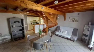 Cuisine ou kitchenette dans l'établissement Gîte des Cardonnières