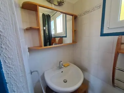Salle de bains dans l'établissement Le Paradis de Marie