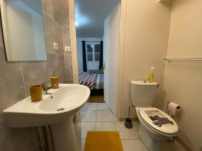 Salle de bains dans l'établissement Studio chaleureux Centre Ville