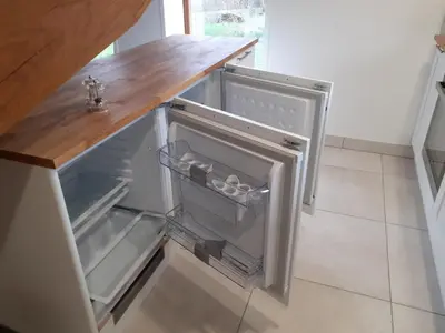 Cuisine ou kitchenette dans l'établissement La Vieille Maison aux Canards
