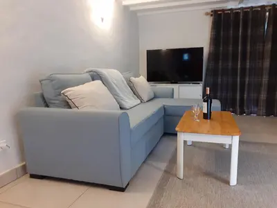 Télévision ou salle de divertissement dans l'établissement La Vieille Maison aux Canards