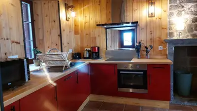 Cuisine ou kitchenette dans l'établissement Chez Maritou