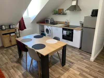 Cuisine ou kitchenette dans l'établissement L'Etape Zen
