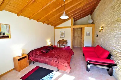 Coin salon dans l'établissement Domaine Lagardelle Rocamadour