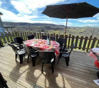 Balcon ou terrasse dans l'établissement Chalet des Monts Dore