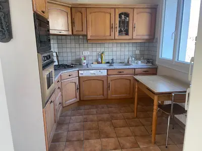 Cuisine ou kitchenette dans l'établissement Gîte des Buis