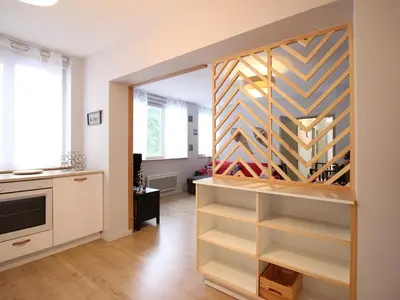 Cuisine ou kitchenette dans l'établissement Bel appartement T3 au Mont-Dore avec parking et WiFi - FR-1-608-240