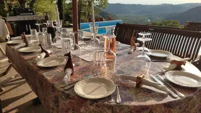Vue générale sur la montagne ou vue sur la montagne depuis le B&B/chambre d'hôtes