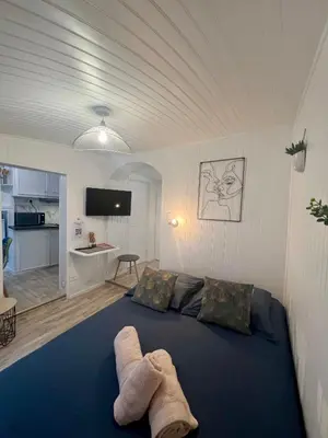 Télévision ou salle de divertissement dans l'établissement Casa Cloutiers #1, #2 & #3 - Jolis Studios - Emplacement Idéal Hyper Centre Brive