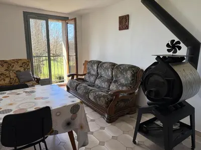 Coin salon dans l'établissement gite bertry