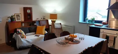 Cuisine ou kitchenette dans l'établissement La Pierre des Volcans Chaleureux Calme Champêtre