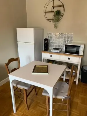 Cuisine ou kitchenette dans l'établissement Appartement calme centre ville
