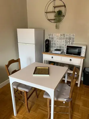 Cuisine ou kitchenette dans l'établissement Appartement calme centre ville