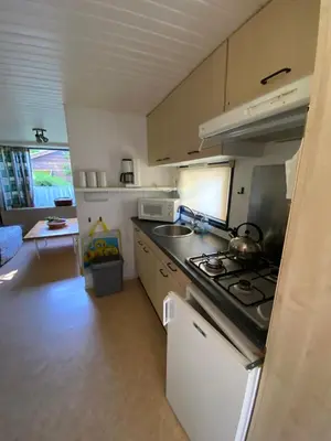 Cuisine ou kitchenette dans l'établissement Cottage Rosa