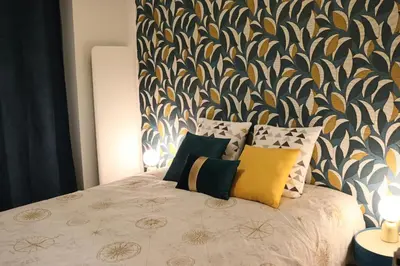 Un ou plusieurs lits dans un hébergement de l'établissement Appartement 2/4 pers Vacance-Cure cosy et ensoleillé