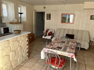 Cuisine ou kitchenette dans l'établissement Le Mont Dore Résidence Cottage rez de chausse