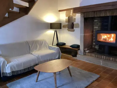 Coin salon dans l'établissement La maisonnette des champs