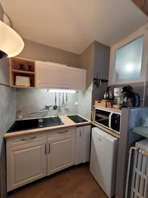 Cuisine ou kitchenette dans l'établissement L'Edelweiss