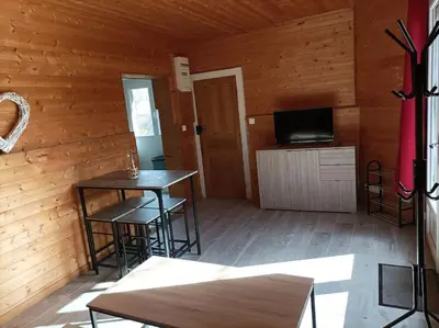 Cuisine ou kitchenette dans l'établissement Chez Julien et Mélanie