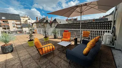 Balcon ou terrasse dans l'établissement Accueillant T2 rénové clim centre ville terrasse
