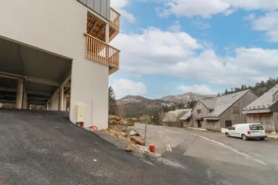 Vue générale sur la montagne ou vue sur la montagne depuis l'appartement