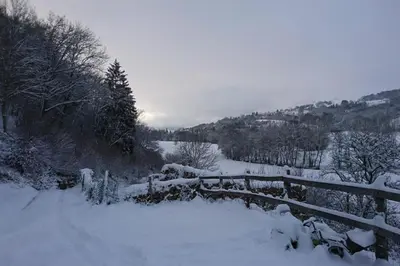 L'établissement Gite à la ferme au coeur de l'Auvergne en hiver