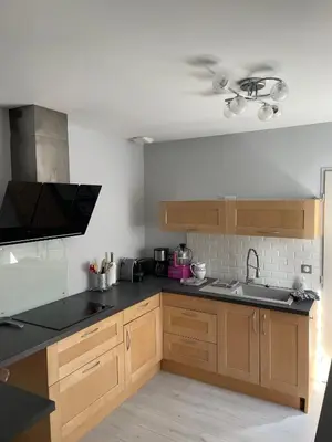Cuisine ou kitchenette dans l'établissement La Maison de l'Auzette
