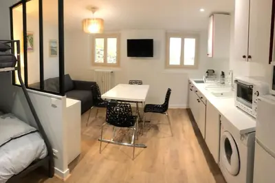 Cuisine ou kitchenette dans l'établissement Joli studio refait à neuf