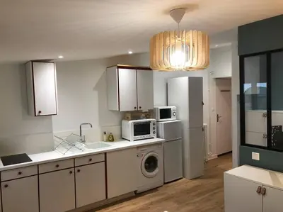 Cuisine ou kitchenette dans l'établissement Joli studio refait à neuf