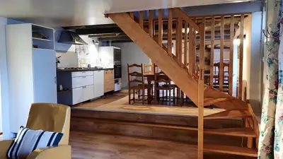 Cuisine ou kitchenette dans l'établissement Le Hameau du Pagnon
