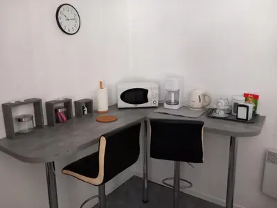 Cuisine ou kitchenette dans l'établissement MELANIE