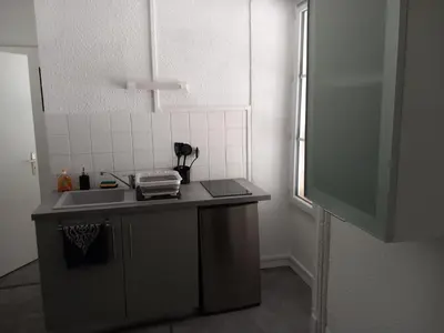 Cuisine ou kitchenette dans l'établissement MELANIE