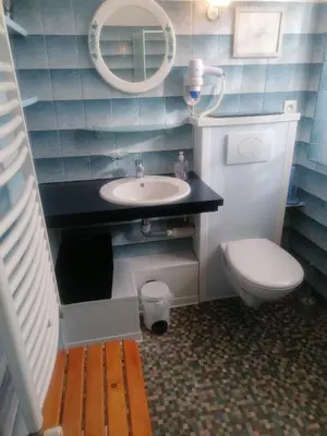 Salle de bains dans l'établissement Gaillarde