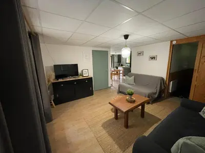 Télévision ou salle de divertissement dans l'établissement Appartement 4 personnes - CHALET COSY Mont Dore