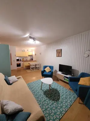 Cuisine ou kitchenette dans l'établissement Studio cabine la Foret au plus près des pistes 36m2