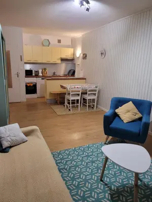 Cuisine ou kitchenette dans l'établissement Studio cabine la Foret au plus près des pistes 36m2